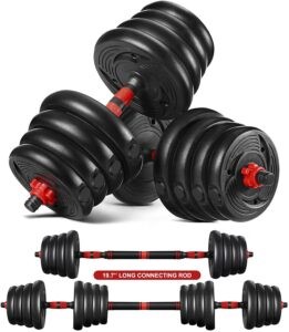 MOVTOTOP Dumbbells Barbell Set,